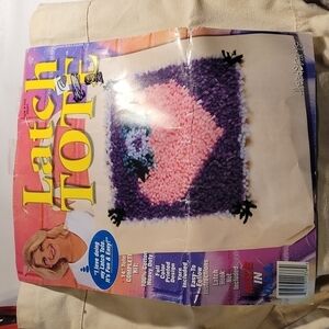 Vintage Latch Hook Tote Kit NWT